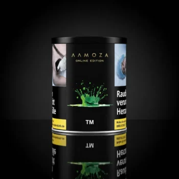 1 kg Traube Minze Tabak Dose mit der Aufschrift AAMOZA T.M